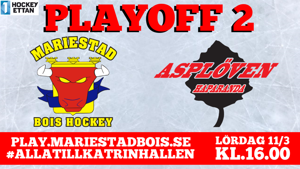Mariestad BoIS - Asplöven HC / Lördag 11/3 16:00