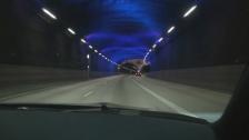 1080p: Nissan GTR Acropovic in beautiful tunnel Stockholm, Sweden