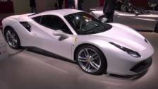 [4k] Bianco Fuji Ferrari 488 GTB with carbonfibre options, gorgeous! Frankfurt 2015