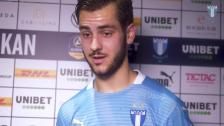 Adi Nalic efter segern mot IFK Göteborg