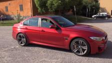 [4k] F80 BMW M3 Sedan 2014 in everyday traffic through Stockholm and GRIP problems