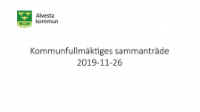 Kommunfullmäktiges sammanträde 2019-11-25