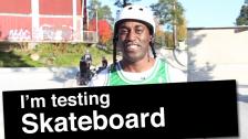 Big Steve From England on Skateboard