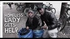 HOMELESS LADY GETS HELP
