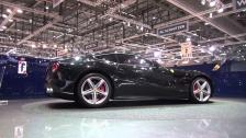 Ferrari F12 Berlinetta Black rotating 180 degrees Geneva 2012