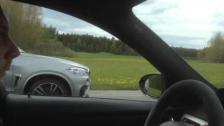 F85 BMW X5M 575 HP vs BMW M3 E90 DKG angle from the BMW M3