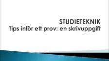 Studieteknik tips inför ett prov en skrivuppgift (turkiska)