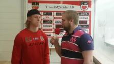 Hugo Johansson efter matchen mot Halmstad