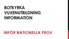 Information inför nationella prov (NP) - på tigrinja