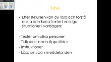 Mål för B-kursen