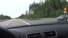 Unmarked Volvo V70 Police waiting for Gumballers in Sweden